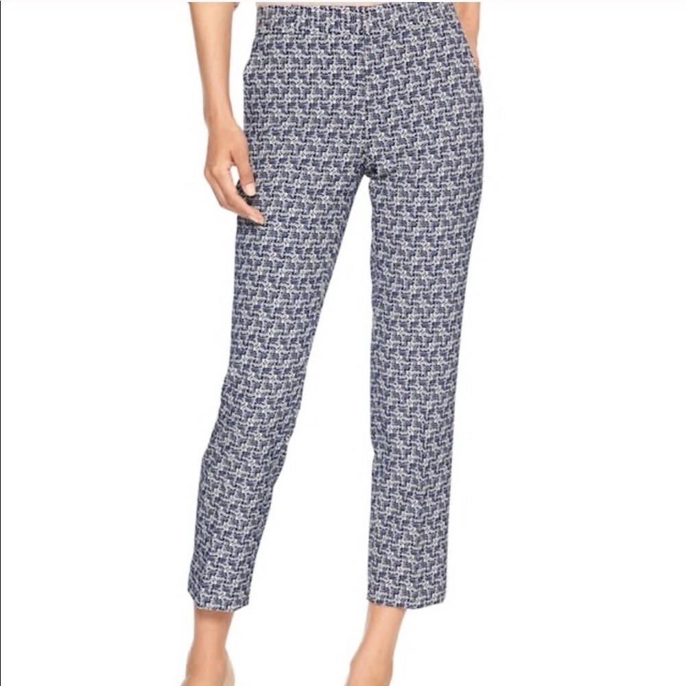 Banana Republic Avery Art Deco Stretch Ankle Pant